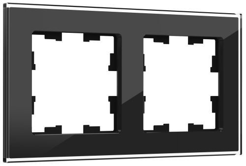 Рамка универсальная IEK Brite РУ-2-2-БрЧ 2-м. стекло черный фото Рамка универсальная IEK Brite РУ-2-2-БрЧ 2-м. стекло черный картинка